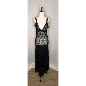 Twiggy London black lace maxi slip
Size small